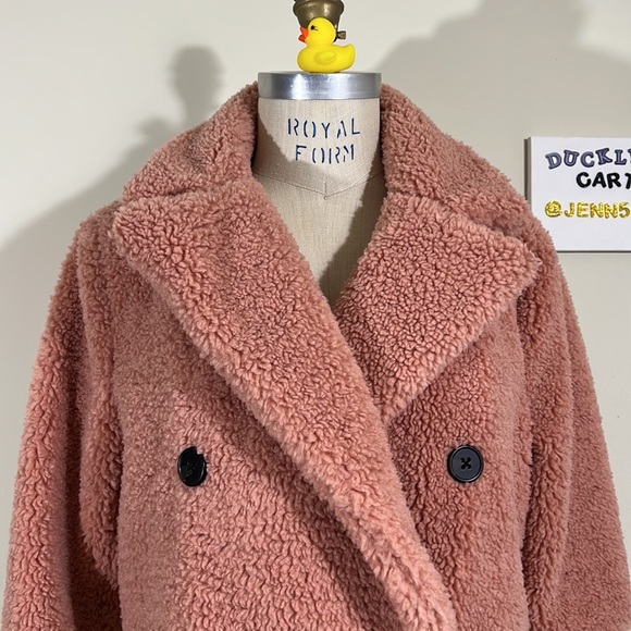 NEW BCBGeneration Color Block Teddy Faux Fur Coat - Picture 8 of 15